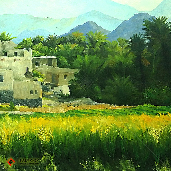 تابلو نقاشی روستای ناهوک سراوان
